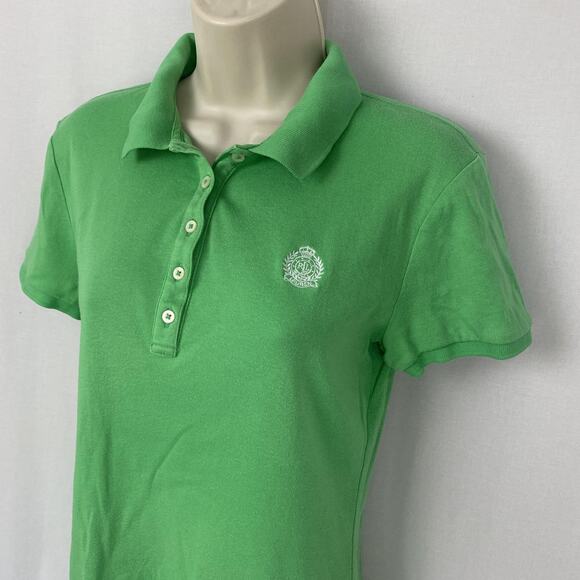 Ralph Lauren Polo Shirt Womens Small Kelly Green Crest Logo Old Money Preppy - Picture 2 of 9